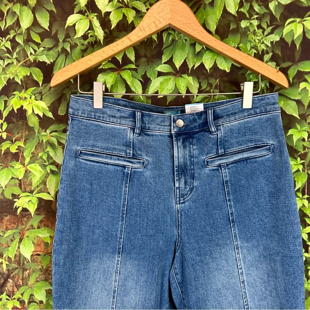 NWT J. MCLAUGHLIN Distressed High Waist Emmie Heritage Blue Jeans, 10 - Picture 5 of 13